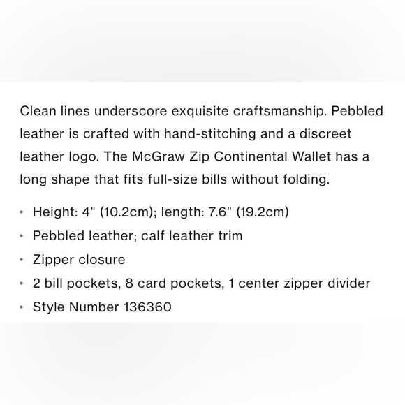 McGraw Zip Continental Wallet Black Leather Wallet - Picture 4 of 4